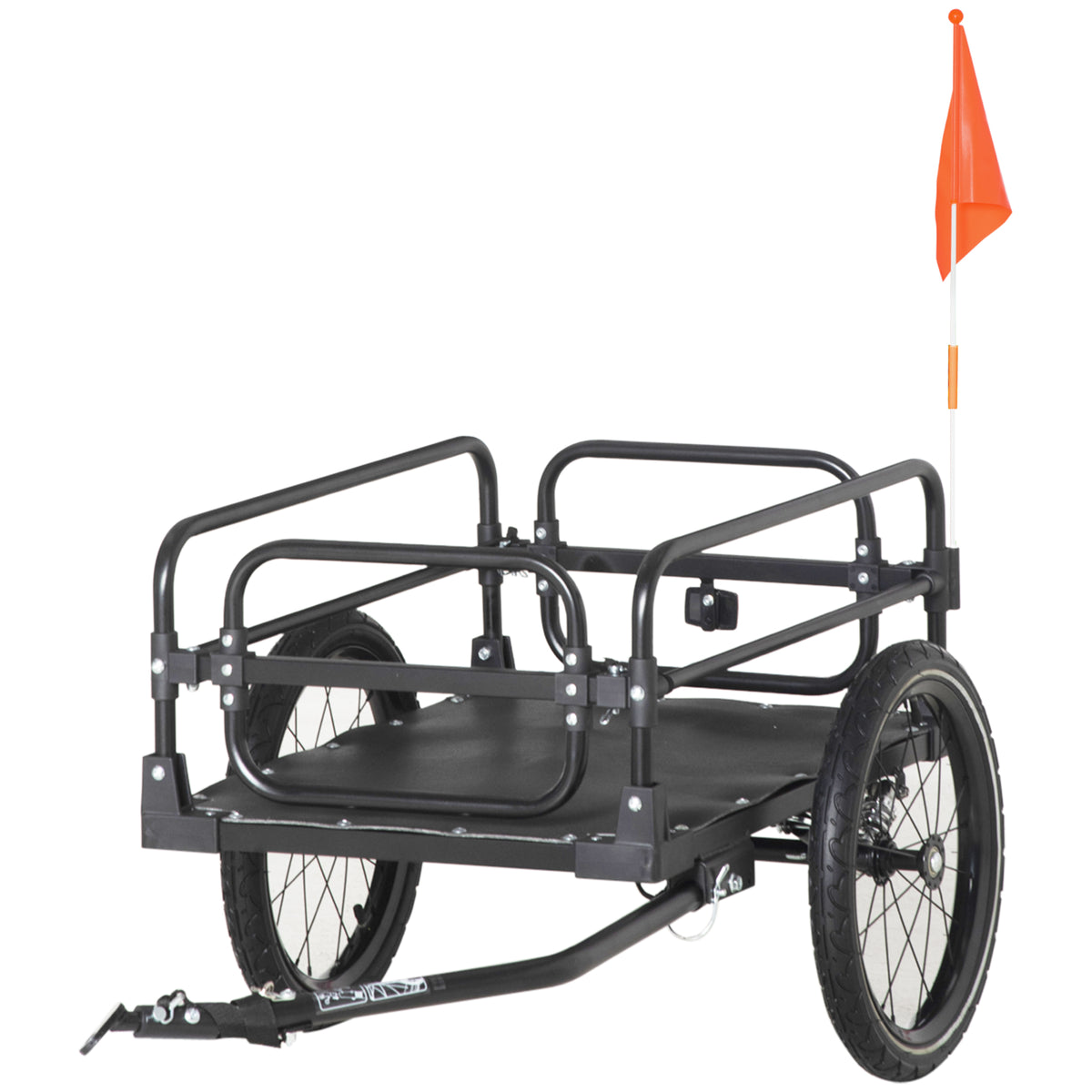 Cargo Bike Trailer with Suspension and Triple Safety