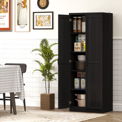 5-Tier Kitchen Pantry Cabinet with Doors