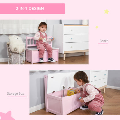 Toy box with storage bench