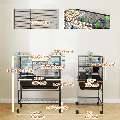 3-Tier Rolling Hamster Cage