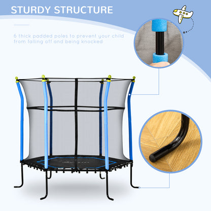 Kids Indoor Trampoline with Safety Enclosure Net