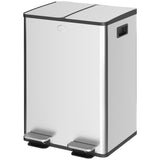 Dual Garbage Bin with Foot Pedal 2 x 28 Litre
