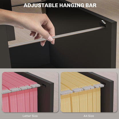 4-drawer office file cabinet with lock