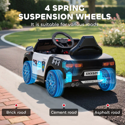 Kids Electric Ride-On Police Car with Remote Control