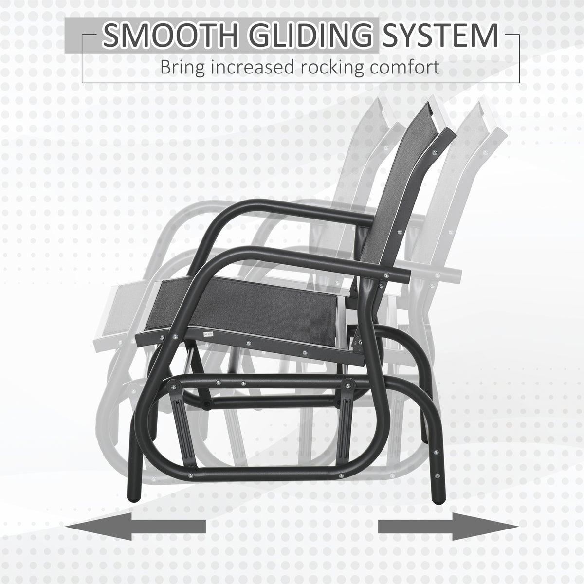 Outdoor Steel Patio Glider Chair