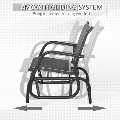 Outdoor Steel Patio Glider Chair