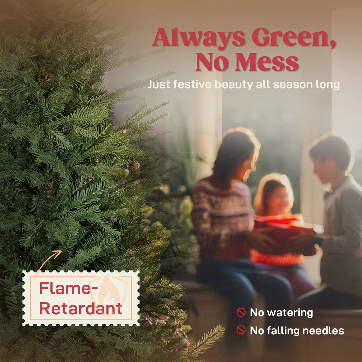Artificial Christmas tree dense realistic fir