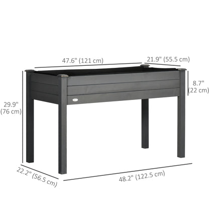 Jardinera elevada 122 x 56 x 76 cm — Madera