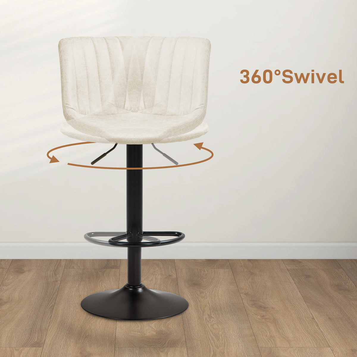 Counter Height Bar Stools Adjustable Swivel Set of 2