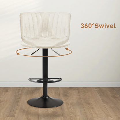 Counter Height Bar Stools Adjustable Swivel Set of 2
