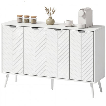 Modern sideboard buffet cabinet adjustable shelves 4 doors