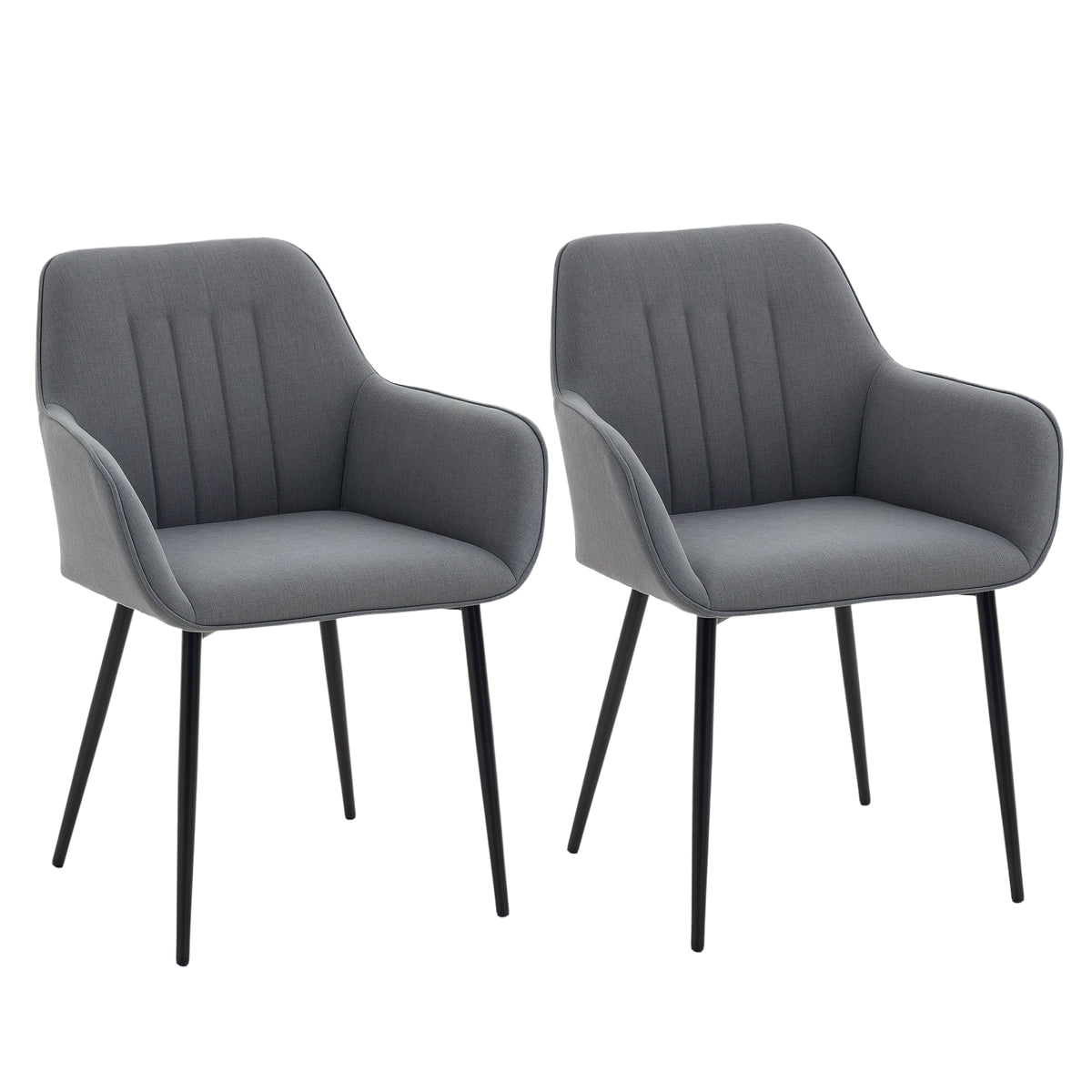 Dining Chairs Set of 2 Linen