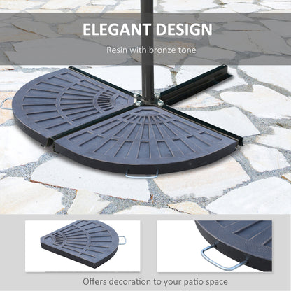 Resin Cantilever Patio Umbrella Base Weights — Bronze