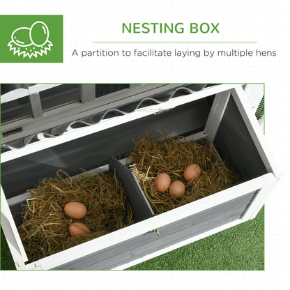 Wooden Chicken Coop with Outdoor Run