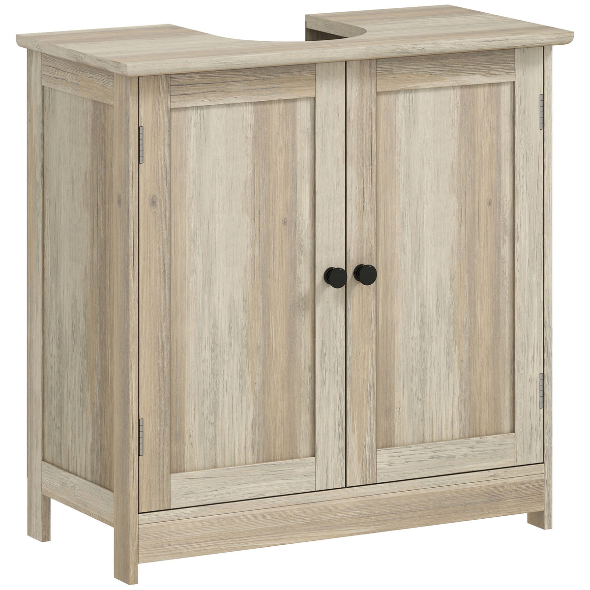 Mueble de lavabo bajo fregadero con 2 puertas y estante