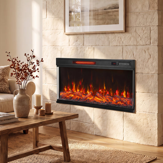 36-Inch Recessed Wall Electric Fireplace