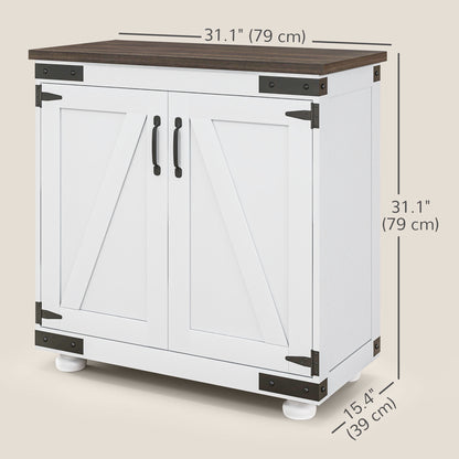 Kitchen Buffet Sideboard with Barn Door