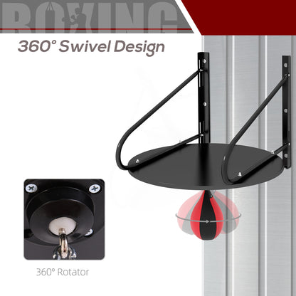 Wall-mounted speed bag boxing platform adjustable height
