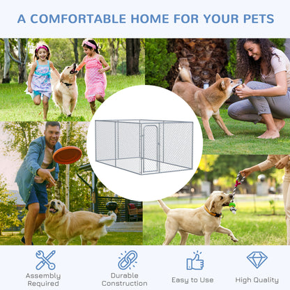 Outdoor dog playpen with galvanized steel frame