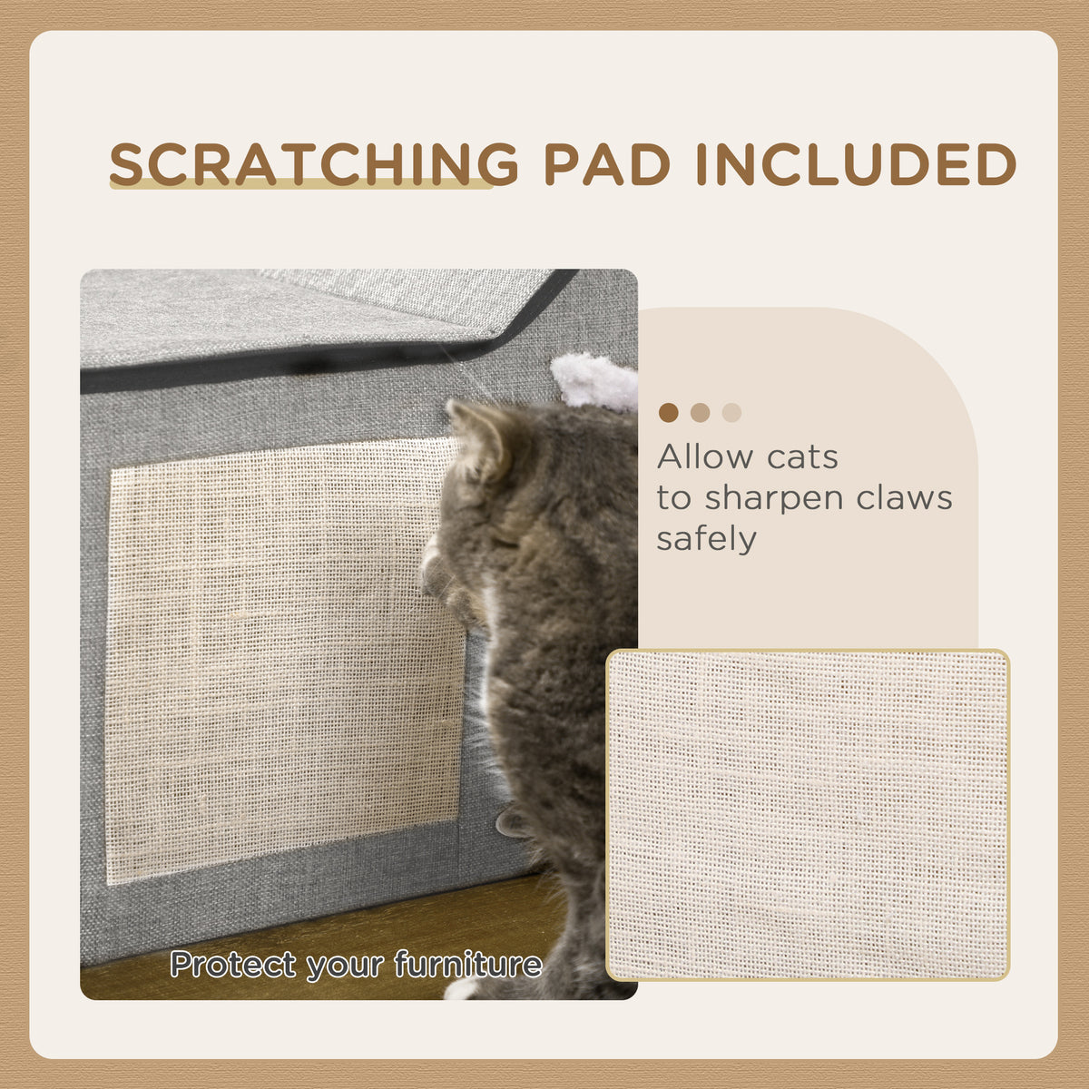 Multi-functional cat cave bed house