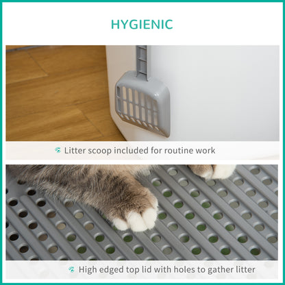 Caja de arena cerrada para gatos