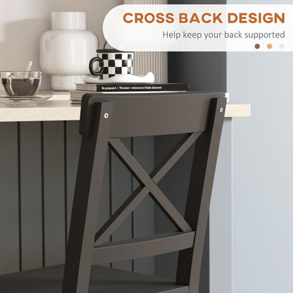 Counter Height Stools Set of 2 Farmhouse Style