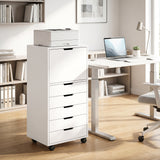 Mobile File Cabinet with Printer Stand and 5 Drawers
