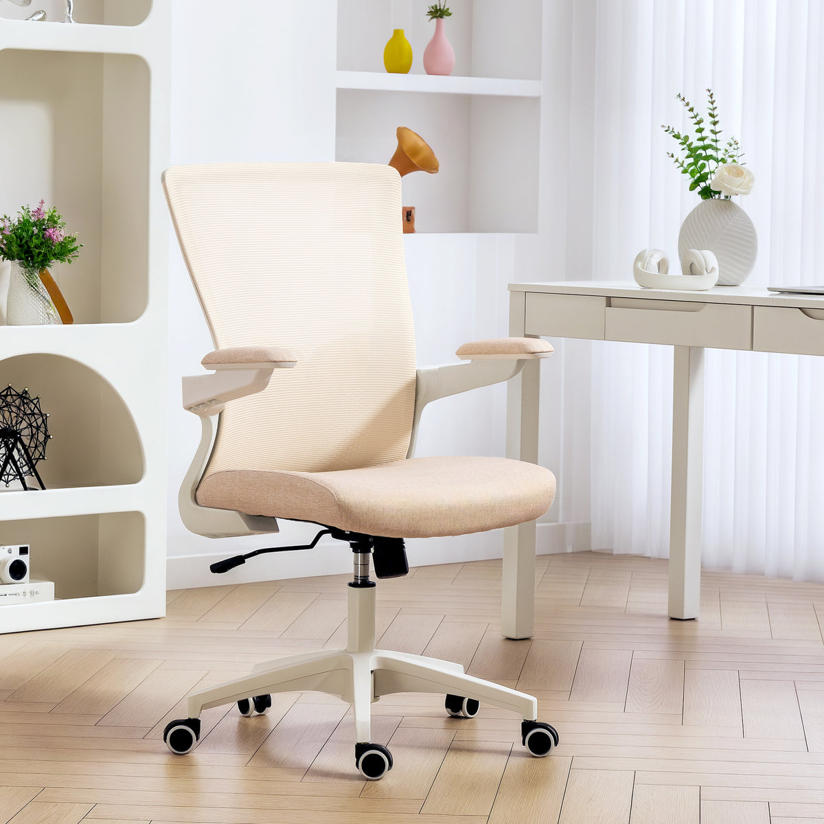Silla de oficina ergonómica giratoria y ajustable
