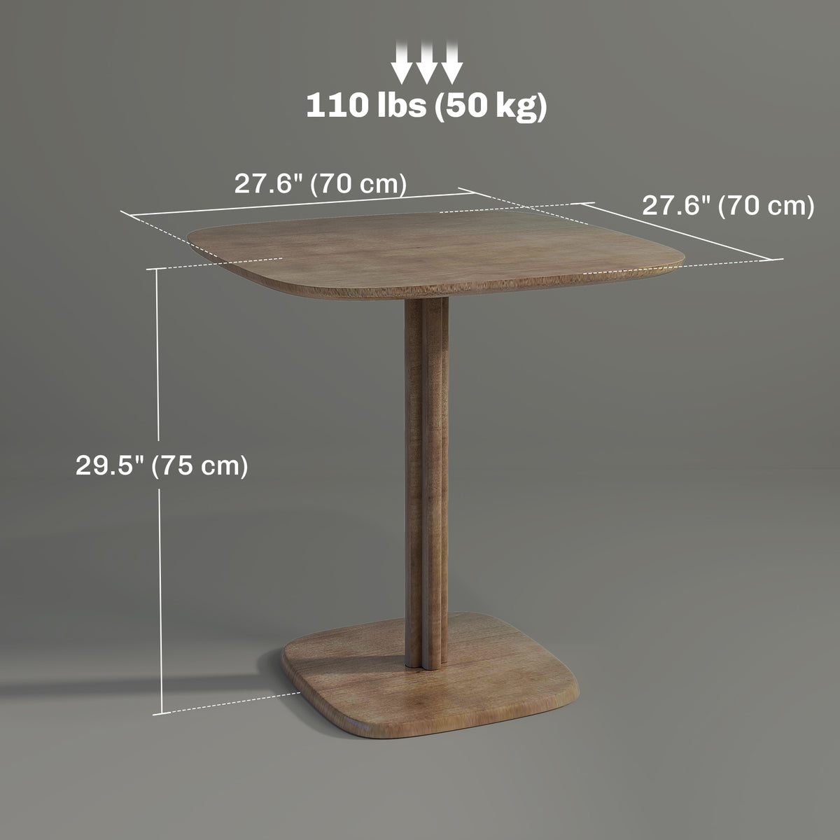 Modern wooden dining table