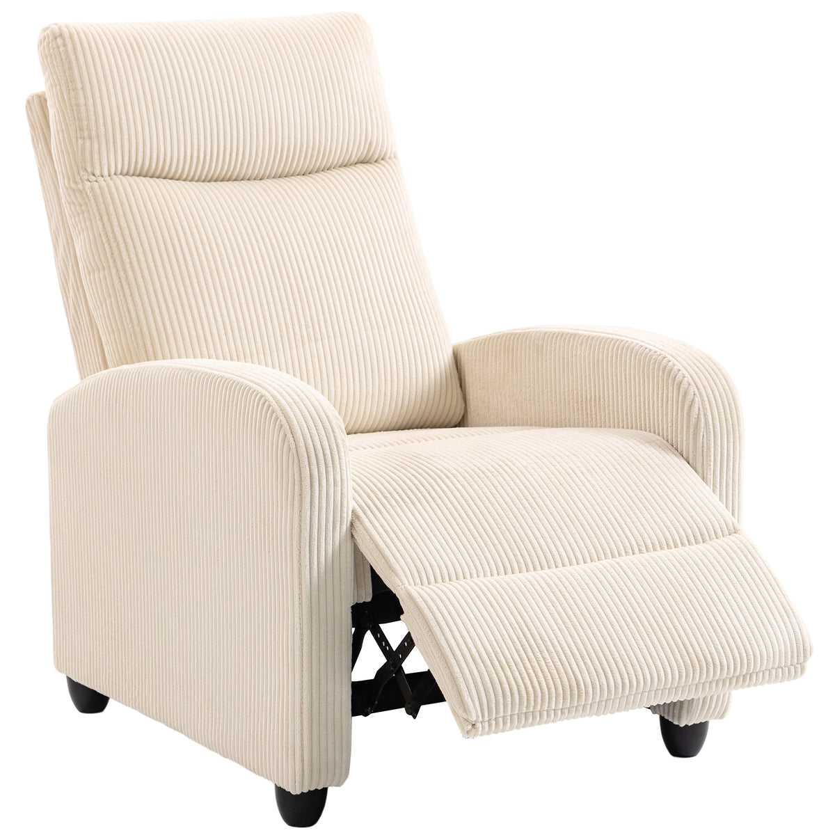 Manual Push-Back Recliner Chair in Corduroy