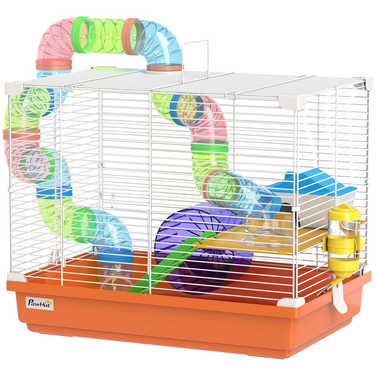 2-Tier hamster cage with tube system