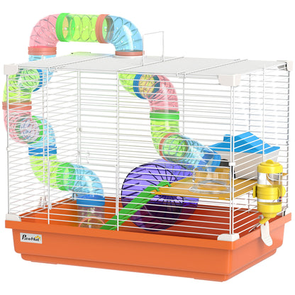 2-Tier hamster cage with tube system