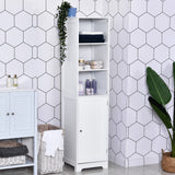 Tall freestanding bathroom storage cabinet