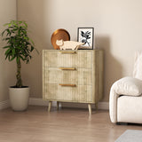 Modern 3 Drawer Fluted Chest of Drawers