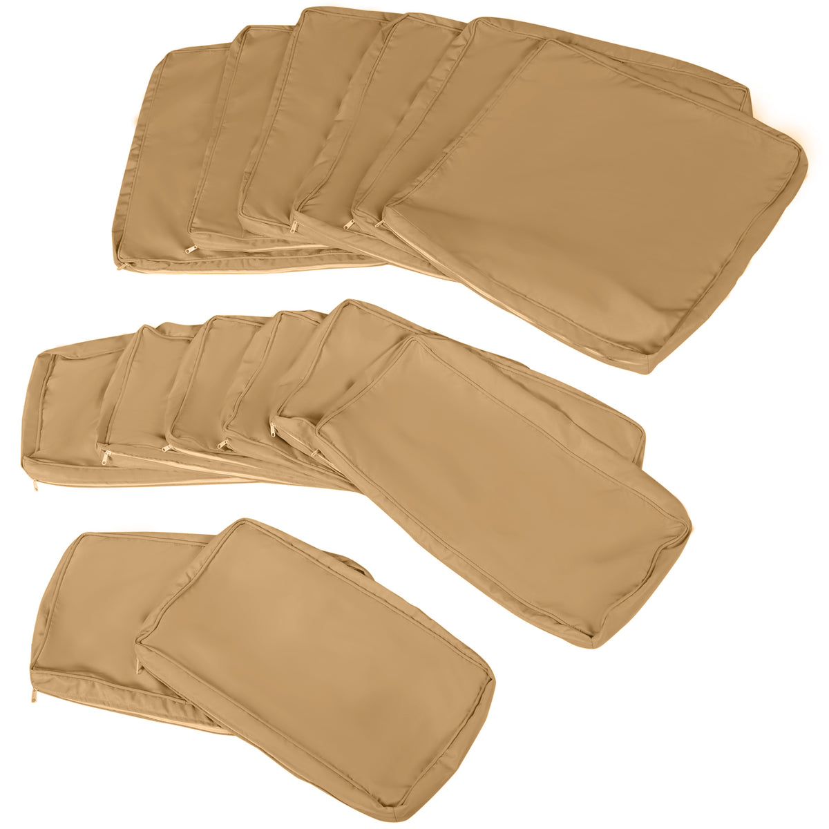 Patio cushion covers set 14 pieces polyester