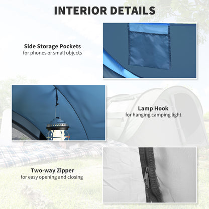 4-Person Instant Pop-Up Camping Tent with Carry Bag