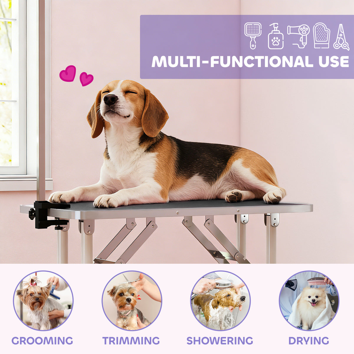 Foldable Pet Grooming Table