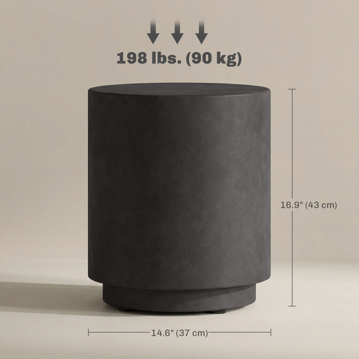 Round terrazzo finish side table