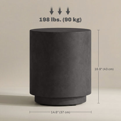 Round terrazzo finish side table