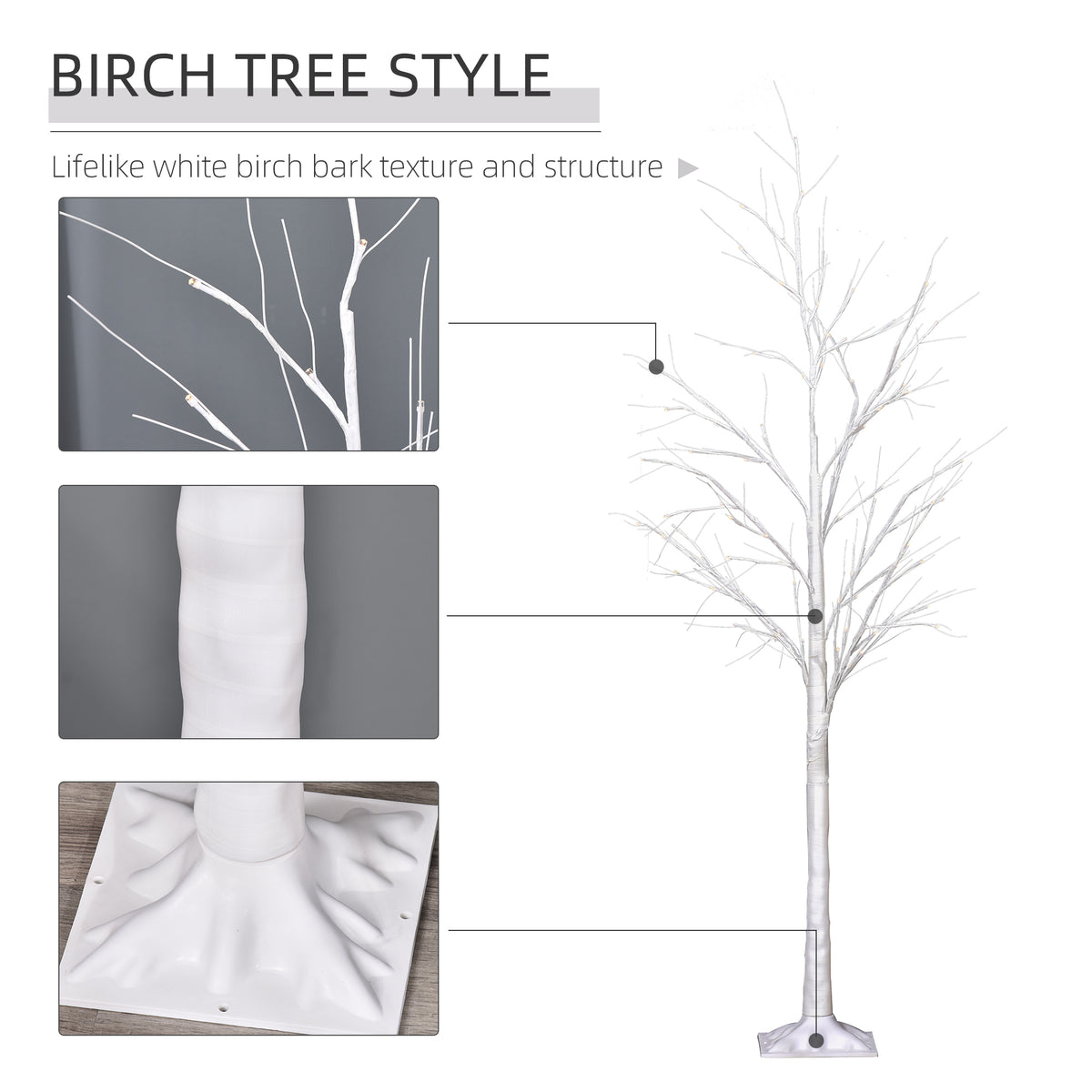 Tree Light 5FT 58 LED 8 Light Modes
