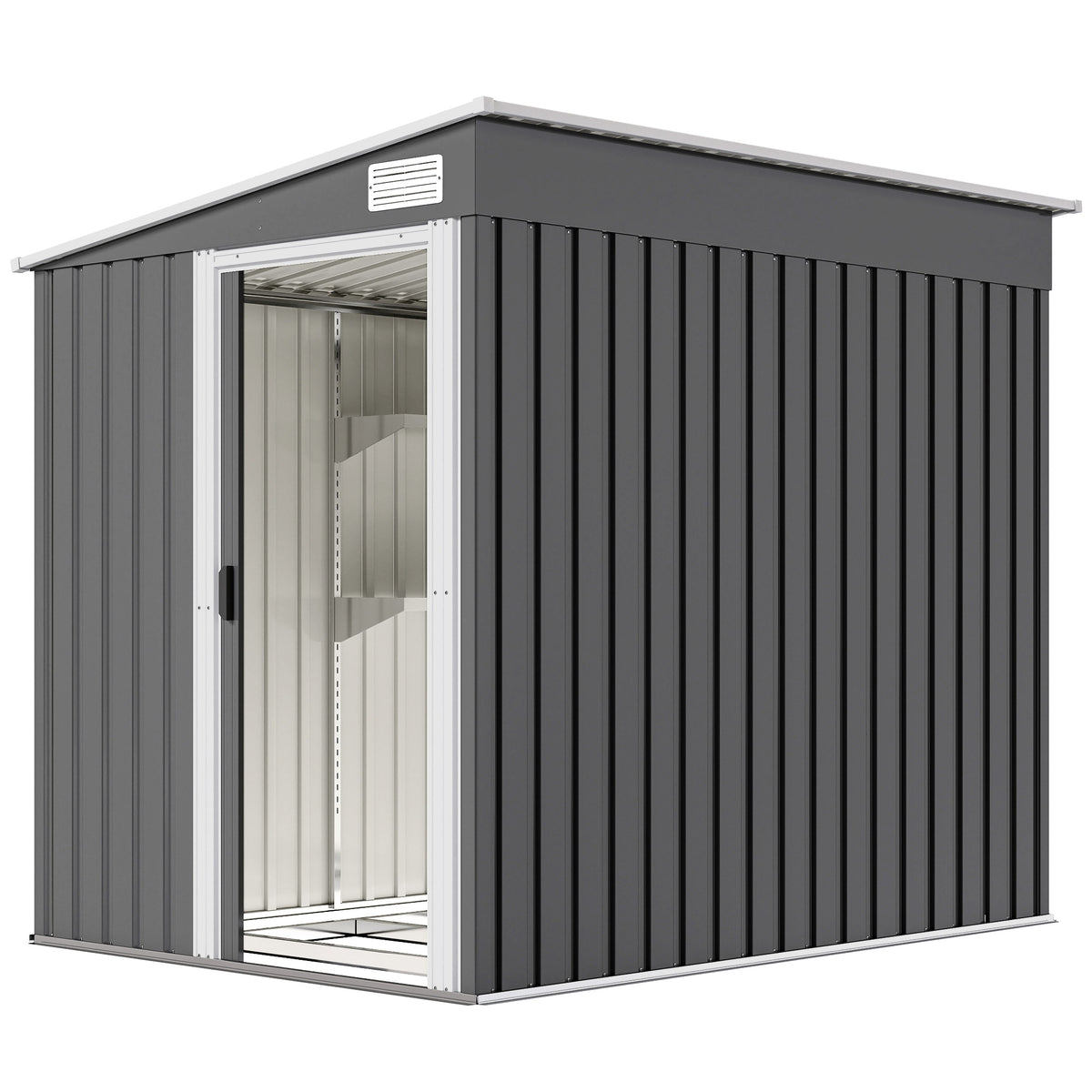 Galvanised Steel Lean-To Garden Storage Shed