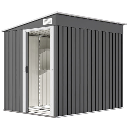 Galvanised Steel Lean-To Garden Storage Shed