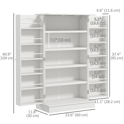 Kitchen Pantry Cabinet 5-Tier Shelves and 12 Spice Racks