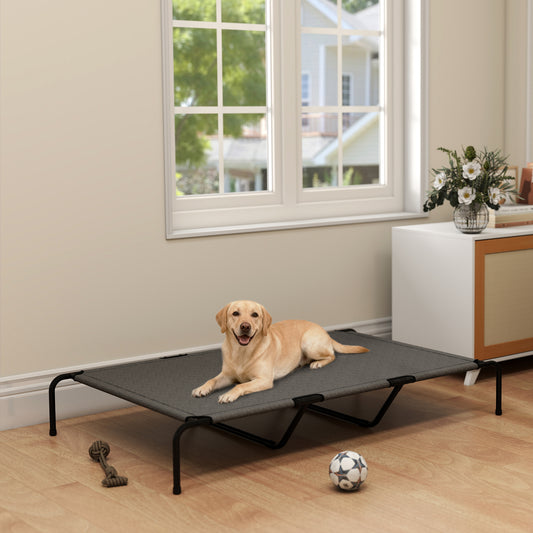 Cama elevada para perros de exterior con malla transpirable