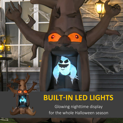 Decoración inflable de Halloween de 6 pies con calabaza, fantasmas y LED