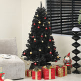 Black Flocked Artificial Christmas Tree 180 cm