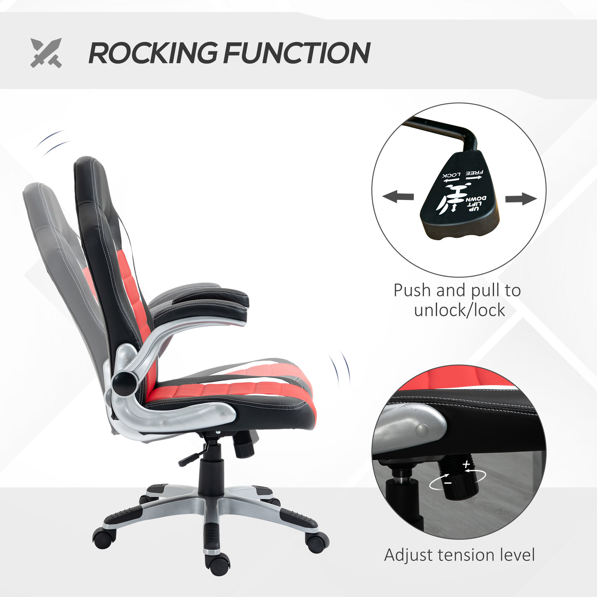 Ergonomic racing style office gaming chair