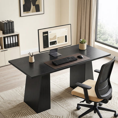 Computer Desk with Trapezoidal Base 63 in