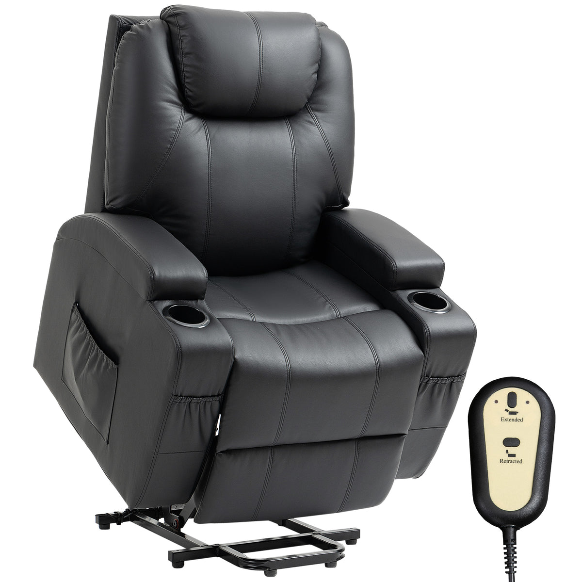 Power Lift Recliner Chair with High Back Faux Leather