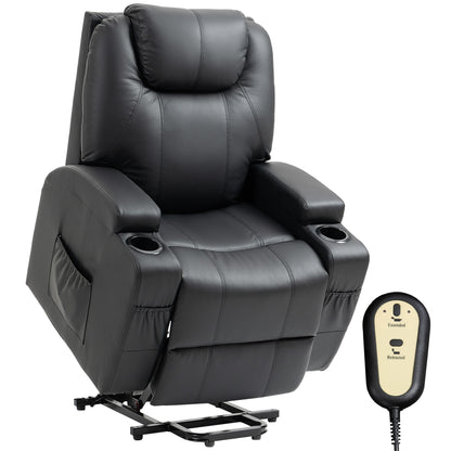Power Lift Recliner Chair with High Back Faux Leather